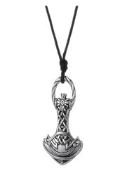 GX008 New Vintage Pagan Charms Amulet Viking Hammer Metal Religious Pendant European Style Necklaces For Man3985980