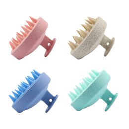 Silicone Shampoo Brush Head Scalp Massage Comb Hair Washing Comb Body Massage Brush Bath Shower Brush Bathroom Accessories