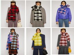 Brand ne high quality 4 color Wool scarf new rainbow grid fringed shawl for male and female6977670