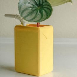 Unique Designed Vintage Inspired Decorative Resin Vase,Orange Juice Vase,Unique Flower Vase,Unique Table