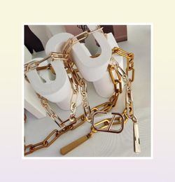 Metal Chain Belt Letter Belts Women Fashion Versatile Light Luxury Waist Chains Men Designer Belt4246742