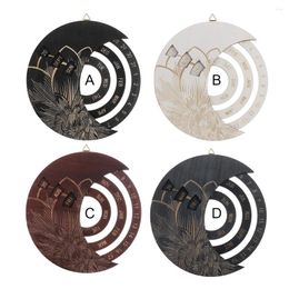 Decorative Plates Hanging Calendar Wooden Rotatable Wall Mounted Living Room Decoration Home Supplies Black
