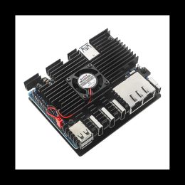 Stands For Orange Pi 5 Plus Aluminum Case Active Passive Metal Cooling Radiator with Cooling Fan Heatsinks Metal Shell