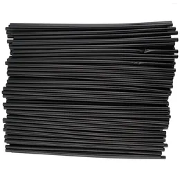 Disposable Dinnerware Home Straws Party Supplies PP Plastic Tubes 100pcs 260mm Black Bubble Tea Drinking Dessert/milkshake Bars