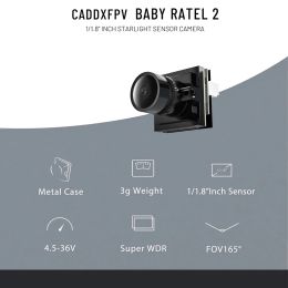 1/2/5 Pieces Caddx Baby Ratel 2 FPV Nano Size 1200TVL Starlight Low Latency Day and Night Freestyle FPV Camera for RC Drone