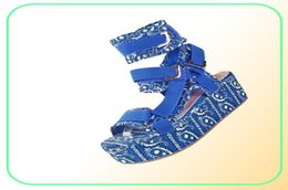 Sandals Women Platform 2021 Bandana Casual Shoes Hook Loop Wedges Chunky Sandal High Heels Fashion Ladies Females3162146