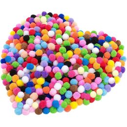 100pcs 25mm Pom Poms Craft Making Multicolor Pom Pom Balls Fluffy Puff Balls Colorful Pompoms for Creative Craft Art DIY School