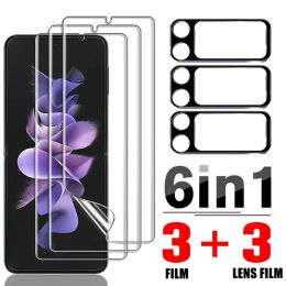 For Samsung Galaxy Z Flip 3 Soft Screen Protector Front Screen Flexible Film Camera Lens Tempered Glass Film for Samsung Z Flip3
