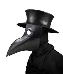 New plague doctor masks Beak Doctor Mask Long Nose Cosplay Fancy Mask Gothic Retro Rock Leather Halloween beak Mask7441245