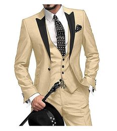High quality elegant Suit Men Handsome Wedding Suits For Men Tailor Made Groom Tuxedo Vintage Italian Formal Men 3 Pieces Suit
