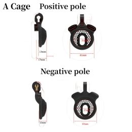 New Positive/Negative Urethral Chastity Cage Device Penis Lock with 4 Size Rings Sissy Cock Cage Desire Control Adult Sex Toys18