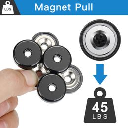 1/2/3 pc Black Neodymium Magnet Strong Pot Magnet Countersunk Round Super Powerful Strong Permanent Magnetic Disc Fridge Magnets