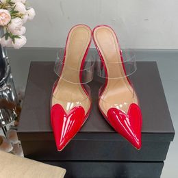 Designer Shoes 5cm-10cm high pointed toes heels fashion Stiletto heel party shoes Slip On Heartes shaped toe pumps women Luxury women factory footwear with box 2024