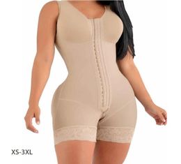 Fajas Colombianas Full Body Shaper High Compression Shapewear Girdle With Brooches Bust For Postpartum Slimming Sheath Belly 220513199220