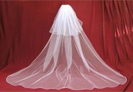 Simple Cathedral Length Wedding Bridal veil with Comb 2 Layer Soft Tulle Cheap Veils Wedding Accessories Bridal Veils for wedding8829910