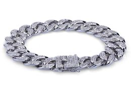 Fashion Gold Colour Plated Micro Pave Cubic Zircon Bracelet All Iced Out New night club men braclets hip hop bracelets2170579