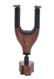 Hard Wood Base in Guitar Shape Guitar Hook Black Walnut Wall Mount Holder for Acoustic Classical Electric Guitar Bass2434537