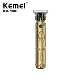 Kemei Barber Shop Clipper Oil Head 0mm KM-700B Electric Professional Haircut Shaver Carving Beard Machine Styling Toola156792645