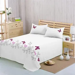 Bedding Sets Luxury 3pc Bed Sheet -el Quality Soft Cotton Embroidered Sheets Hypoallergenic - King