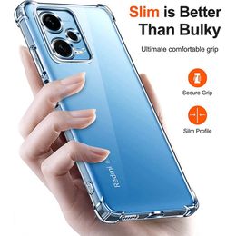 Shockproof Clear Silicone Soft Back Case for Xiaomi Redmi Note 12 Pro 5G 12 Pro Plus 12S 11 Pro 11S 10 5G 9S 12 Pro+ Coque