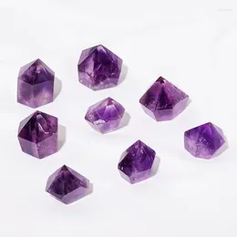 Decorative Figurines Natural Amethyst Tower Quartz Crystal Wand Point Rieki Healing For Home Decoration
