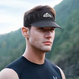 Visors Ball Caps Summer Visor Cap Sunhat Breathable Sweat-absorbing Outdoor Sports Running Tennis Hair Band Headband for Men Women 240412