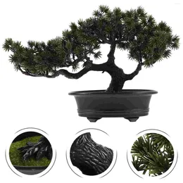 Decorative Flowers Simulated Bonsai Decor Bedroom Desk Welcome Song Office Fake Plastic Small Plants For Tree Artificial