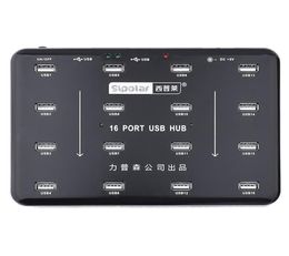 Sipolar 16 Ports USB 20 Hub Bluk Duplicator For 16 TF SD Card Reader Udisk Data Test Batch Copy With 5V 3A Power Adapter 2106155093178
