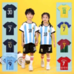 Childrens Football Jersey Me23 West Club Jersey Set World Cup Argentina Match Jersey Size 10