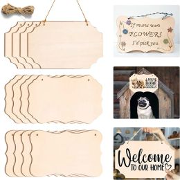 Creative DIY Wooden Door Listing Pet Tag Blank House Number Wooden Decorative Sign Laser Cutting Wooden Special-shaped Wood Sign