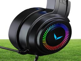 Headphones with Microphone for PC Controller Bass Surround Laptop Games Noise Cancelling Gaming Headset Flash Light Video game 7.1 3407897