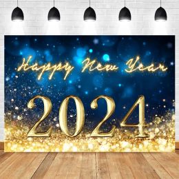 Happy New Year Backdrop New Year Eve Sparklers Fireworks Family Festival Party Decor Photography Background Photo Studio Props