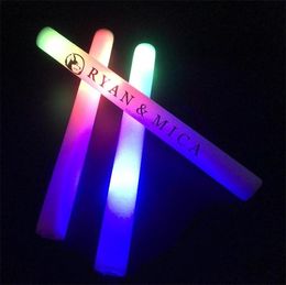 30pcs RGB LED Glow Sticks Lighting Stick For Party Decoration Wedding Concert Birthday Customised Y2010157576063
