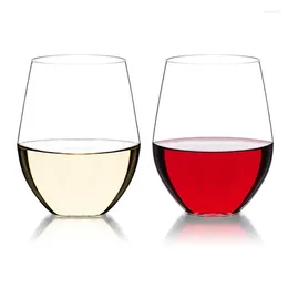 Wine Glasses 2Pcs Plastic Glass Champagne Flutes Cups Home Wedding Party Bar Juice Drinking Unbreakable Gifts 470ml