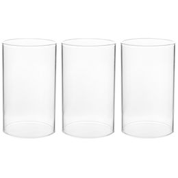 3 Pcs Lantern Decorative Vases Bulk Windshield Decorative Glass Shades Holders Clear Covers Open Transparent