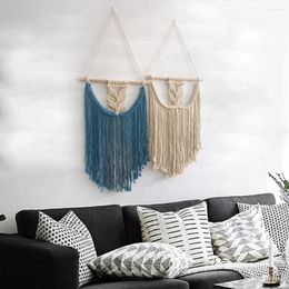 Tapestries 3 Colours Macrame Bohemian Wall Hanging Hand-woven Cotton Tapestry Living Room Bedroom Decoration