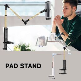 Bed Tablet Phone Holder Desk Flexible Long Arm Clamp Stand Universal Lazy Clip Bracket for iPad Samsung 4-12In O4F5