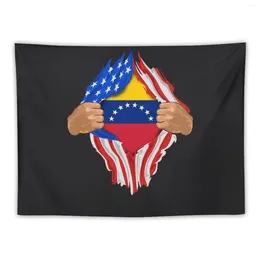 Tapestries Venezuelan Blood Inside Me Design | Venezuela Flag Gift Tapestry Wall Decoration Items Decorations For Your Bedroom Decor Home