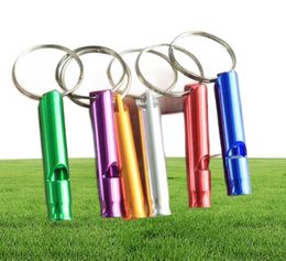 Metal Whistle Keychains Portable Self Defence Keyrings Rings Holder Car Key Chains Accessories Outdoor Camping Survival Mini Tools2091893