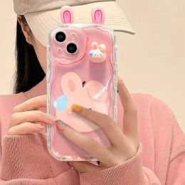 3D Ears Bear Frog Case for Infinix Note 30 Hot 40 40i 30I 20i 20 30 12 9 Play Smart 8 6 Plus HD 7 Tecno SPARK 20 20C Wave Cover