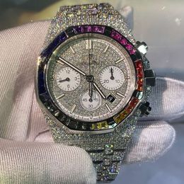 Luxury Looking Fully Watch Iced Out For Men woman Top craftsmanship Unique And Expensive Mosang diamond 1 1 5A Watchs For Hip Hop Industrial luxurious 9749