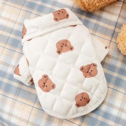 Dog Apparel Cute Winter Pet Clothes Warm Cotton Jacket Fashion Cartoon Pattern Small And Medium-sized Puppy Coat Clothing