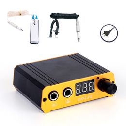 Professional Tattoo Power Supply Machine Digital LED Display With Foot Pedal and Clip Cord Aluminum Adjustable Voltage