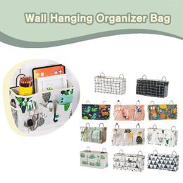 Storage Bags Bedside Bed Side Pouch Wall Hanging Pockets Toys Household Holder Accessories Organizer K4H7