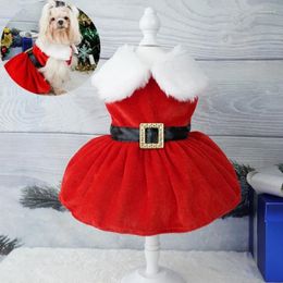 Dog Apparel Christmas Cats Puppy Velvet Vest Skirts Elegant Fashion Green Bow Ties Holiday Party Atmosphere Pets Supplies Decoration