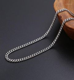 Chains Real Pure 925 Sterling Silver Necklaces For Men Personality Rough Design Vintage Chockers Link 35mm Chain Punk Jewellery G1788794