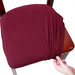 Chair Covers Cushion Slipcovers Thicken Home Decor Office Protector Stretch Solid Washable With Ties Button Removable Seat Cover