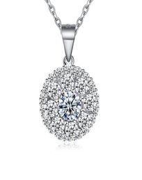 New arrival 925 sterling silver Rotating pendant necklace with white zircon fine Jewelry making for women gifts PTEN0034854076