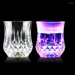 Cups Saucers Colourful Beer Bar LED Glow Light Cup Party Flashing Mug Whisky S Drink Pineapple Creative Fashion Night Halloween