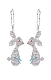 You Are My Glory Qiao Jingjing Dili Geba Same Earrings Lovely Little Rabbit Diamond Versatile Earrings5007938